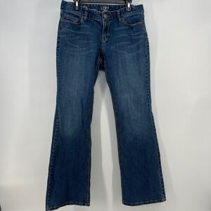 Ann Taylor Loft Curvy Bootcut Jeans Womens 12 Medium Wash Denim Blue Stretch